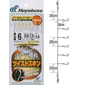 ハヤブサ（Hayabusa） SG小アジ専科 ツイストパール レインボー6本 10号-2