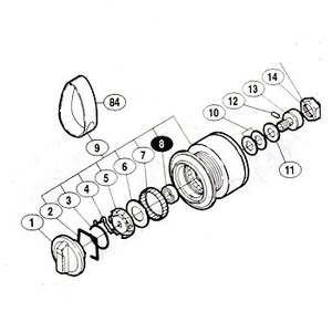 シマノ（SHIMANO） パーツ：02ツインパワー 1000 スプール組 No9