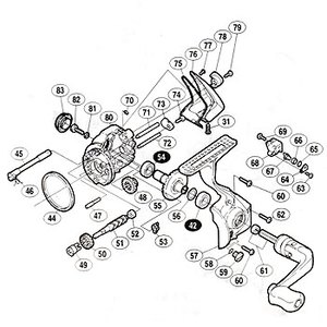 シマノ（SHIMANO） パーツ：02ツインパワー 1000 ハンドル固定ボルト座金 No81