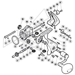 シマノ（SHIMANO） パーツ：02ツインパワー 4000HG ガード固定ナット A No56