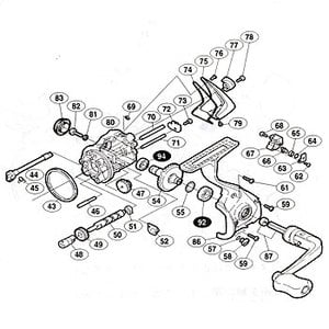 シマノ（SHIMANO） パーツ：02ツインパワー 2000 本体ガード No75