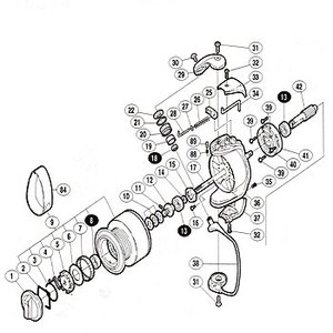 シマノ（SHIMANO） パーツ：02ツインパワー 2500 スプール軸ベアリングガイド No12