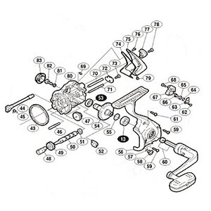 シマノ（SHIMANO） パーツ：02ツインパワー 2500 防水キャップ No83