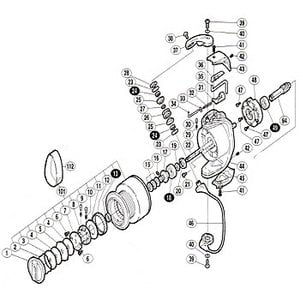 シマノ（SHIMANO） パーツ：02ツインパワー 3000PG スプール軸 No22