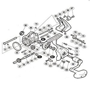 シマノ（SHIMANO） パーツ：02ツインパワー 3000PG 防水キャップ No90