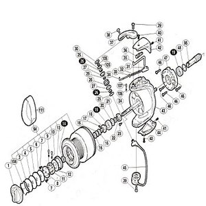 シマノ（SHIMANO） パーツ：02ツインパワー 6000PG スプール組 No94