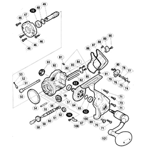 シマノ（SHIMANO） パーツ：02ツインパワー 8000HG 本体ガード No87