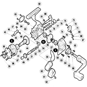 シマノ（SHIMANO） パーツ：00ツインパワー 1000MgS ローラークラッチカバーボルト No41