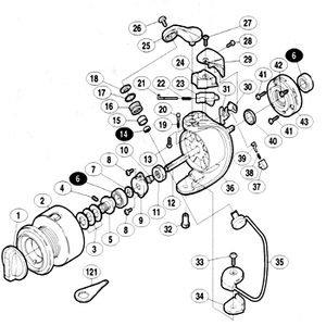 シマノ（SHIMANO） パーツ：98ツインパワー 1000 スプール軸ベアリングガイド No5