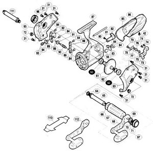 シマノ（SHIMANO） パーツ：03 スーパーエアロ テクニウム Mg ハンドル固定ナット No69