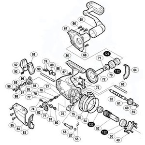 シマノ（SHIMANO） パーツ：02 スーパーエアロ XT-SS L ベアリング押サエ板 No50