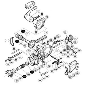 シマノ（SHIMANO） パーツ：02 スーパーエアロ XT-SS R マスターギヤ側ガイド No73