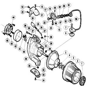 シマノ（SHIMANO） パーツ：スーパーエアロ XT L 取付ケカム固定軸 No7