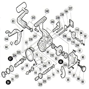 シマノ（SHIMANO） パーツ：BB-X 2500T EV クロスギヤブッシュ 後 No79