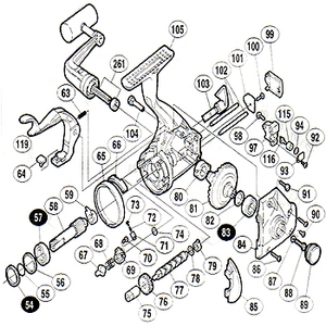 シマノ（SHIMANO） パーツ：BB-X 3000T EV レバーバネ No72