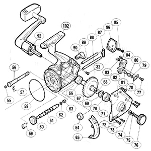 シマノ（SHIMANO） パーツ：97 パワーエアロ 10000 ブッシュ マスターギヤ用 No66