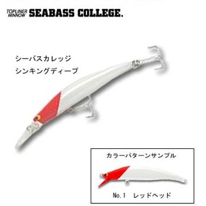 タックルハウス（TACKLE HOUSE） シーバスカレッジ シンキングディープ 58mm No.1 レッドヘッド