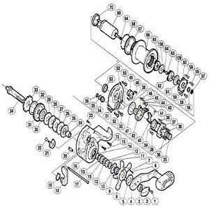 シマノ（SHIMANO） パーツ：02 電動丸 1000SP A-RB クラッチカム間座（部品No.046）