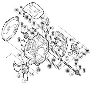 シマノ（SHIMANO） パーツ：99 電動丸 3000XH 取付ケボルト（B）（部品No.092）