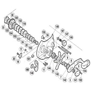 シマノ（SHIMANO） パーツ：99 電動丸 3000XH スプールドラグ座金（部品No.150）