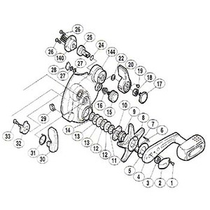 シマノ（SHIMANO） パーツ：04 電動丸 1000XT A-RB 音出シバネ（部品No.007）