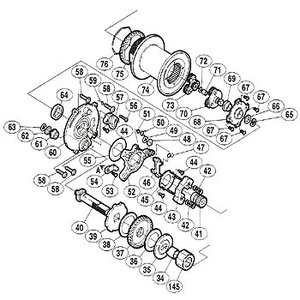 シマノ（SHIMANO） パーツ：04 電動丸 1000XT A-RB 固定ボルト（部品No.067）