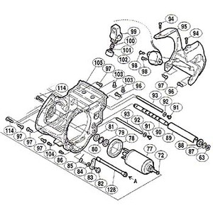 シマノ（SHIMANO） パーツ：04 電動丸 1000XT A-RB クロスギヤビン（部品No.100）