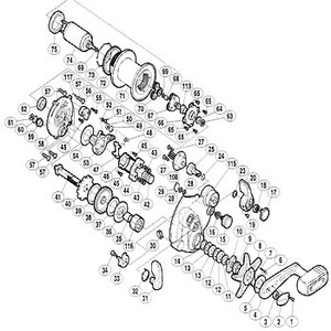 シマノ（SHIMANO） パーツ：04 電動丸 1000H A-RB 固定ボルト（部品No.027）