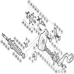 シマノ（SHIMANO） パーツ：04 電動丸 3000H A-RB ハンドル受ケ（部品No.009）