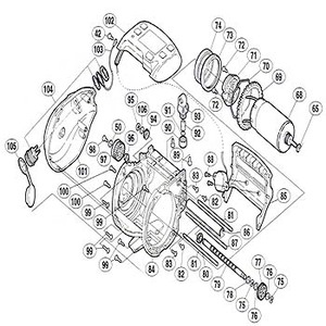 シマノ（SHIMANO） パーツ：00 電動丸 4000HP モーター組（部品No.068）