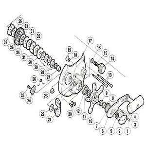 シマノ（SHIMANO） パーツ：01 電動丸 3000R スタードラグ（部品No.010）