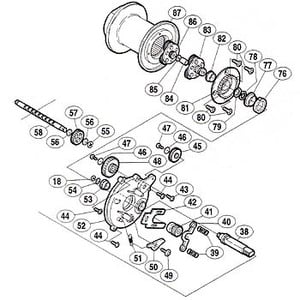 シマノ（SHIMANO） パーツ：01 電動丸 3000R メインギヤ軸ブッシュ（部品No.053）