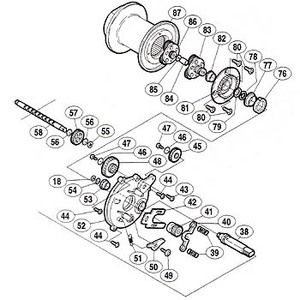 シマノ（SHIMANO） パーツ：01 電動丸 3000R メインギヤ軸座金（部品No.054）