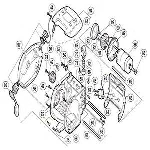 シマノ（SHIMANO） パーツ：01 電動丸 3000R 本体B固定ボルト（部品No.075）