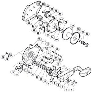 シマノ（SHIMANO） パーツ：00 小船SLS C1000 A-RB 本体Aブッシュ（部品No.016）