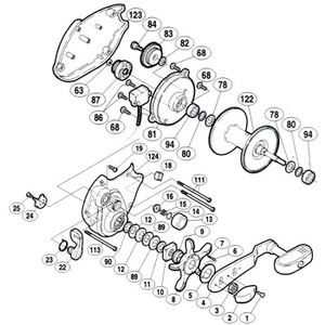 シマノ（SHIMANO） パーツ：00 小船SLS C2000 A-RB スプールドラグバネ（部品No.007）