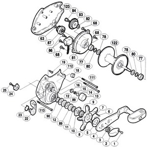 シマノ（SHIMANO） パーツ：00 小船SLS C2000 スプールドラグ音出シピン（部品No.006）