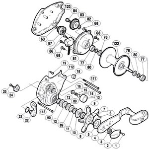 シマノ（SHIMANO） パーツ：00 小船SLS C2000 スプールドラグバネ（部品No.007）