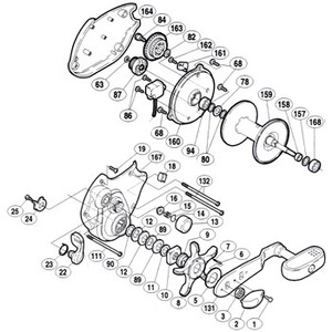 シマノ（SHIMANO） パーツ：00 小船SLS C3000 A-RB ハンドル固定ナット（部品No.003）