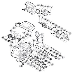 シマノ（SHIMANO） パーツ：00 小船SLS C3000 A-RB E形止メ輸4（部品No.052）