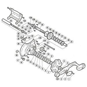 シマノ（SHIMANO） パーツ：98 SLS真鯛 2000 スタードラグ座金D（布）（部品No.036）