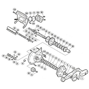 シマノ（SHIMANO） パーツ：98 SLS真鯛 3000 メインギヤ軸座金（部品No.042）