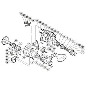 シマノ（SHIMANO） パーツ：99 デジタナSLSレバードラグ 4000XT プリセット音出シバネ（部品No.121）