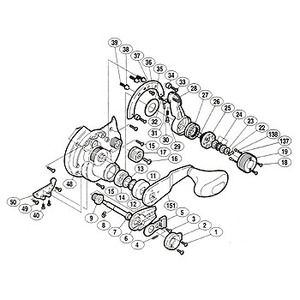 シマノ（SHIMANO） パーツ：99 デジタナSLSレバードラグ2スピード 4000XT 固定ボルト B 部品No.049