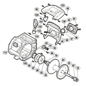 シマノ（SHIMANO） パーツ：99 デジタナSLSレバードラグ2スピード 4000XT メインギヤ座金 D No.091