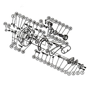 シマノ（SHIMANO） パーツ：94デジタナSLSレバードラグ 2SPEED 5000 リテーナカバー固定ボルト No001