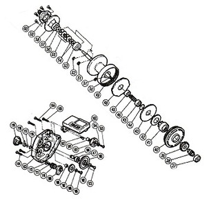 シマノ（SHIMANO） パーツ：94 デジタナSLS レバードラグ 2SPEED 5000 サラバネ（部品No.055）