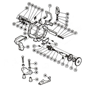 シマノ（SHIMANO） パーツ：94 デジタナSLS レバードラグ 2SPEED 5000 メインギヤ軸（部品No.078）