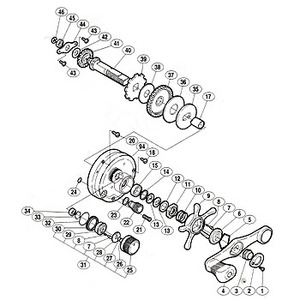 シマノ（SHIMANO） パーツ：04 コンクエスト 200F A-RB 音出シピン（部品No.007）