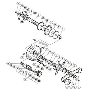 シマノ（SHIMANO） パーツ：04 コンクエスト 200F A-RB 座金（部品No.023）